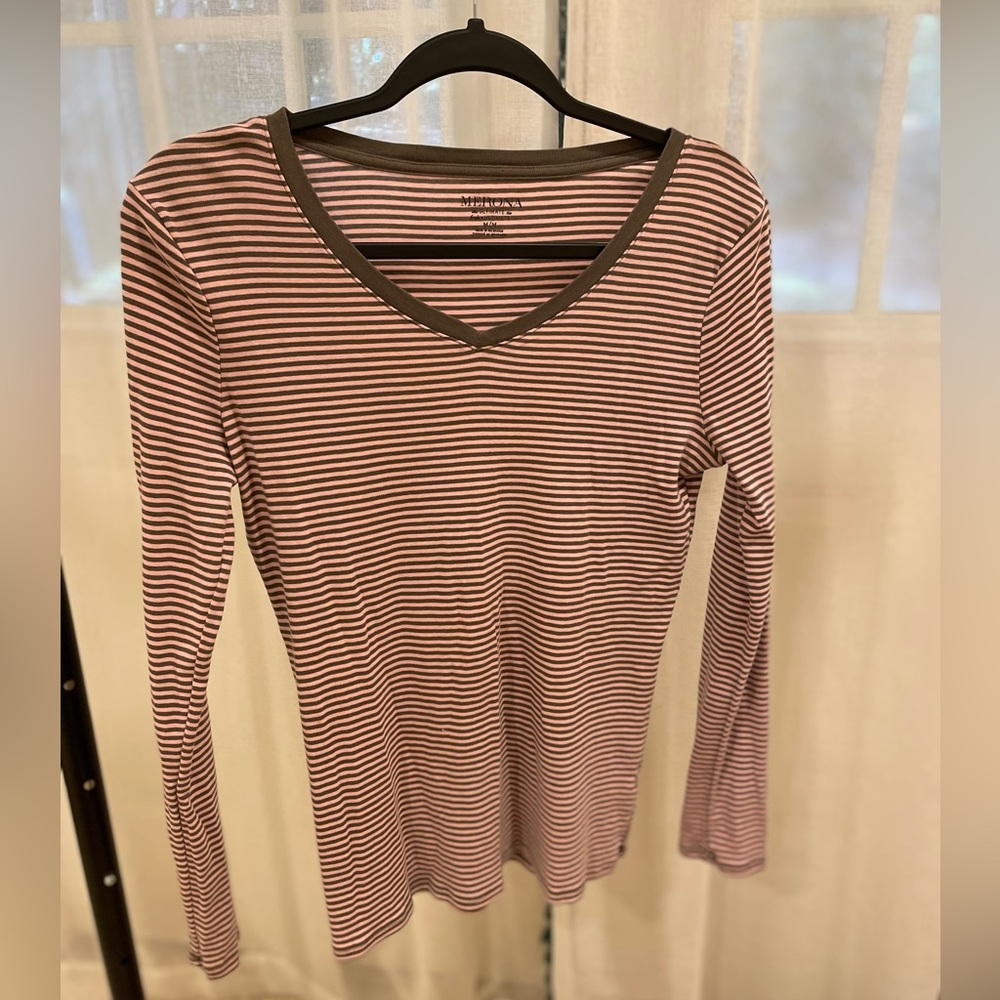 Soft under shirt pink and stripes